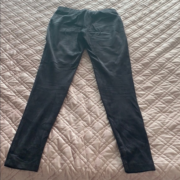 Faux suede leggings with leather details - Picture 4 of 6